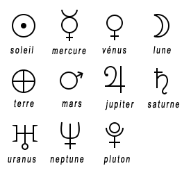 symboles astrologiques